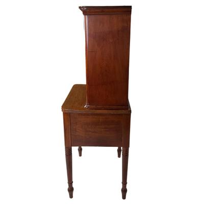 Sale Photo Thumbnail #66: Measurements:
Both: 53.75" height, 18.5" depth, 25" width 
Top piece separate: 24.5" height, 11.75" depth, 23.5" width
Comes with three keys