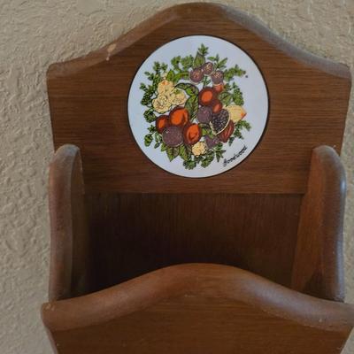 Hand-Painted Country Bench & Wooden Wall Mail Sorter