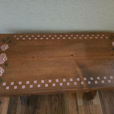 Hand-Painted Country Bench & Wooden Wall Mail Sorter