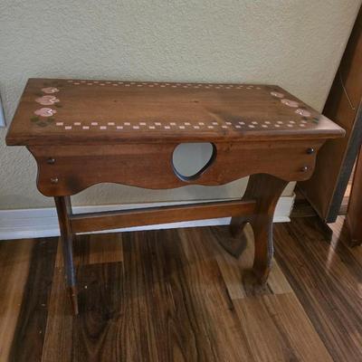 Hand-Painted Country Bench & Wooden Wall Mail Sorter
