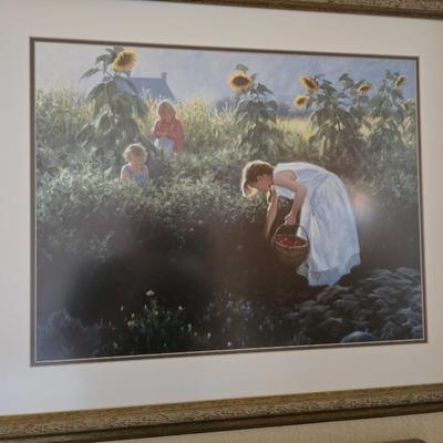 Framed Art Print Pair – Country Childhood Scenes