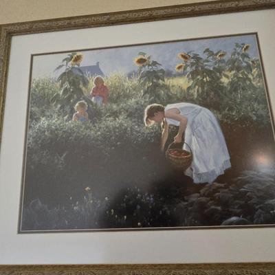 Framed Art Print Pair – Country Childhood Scenes