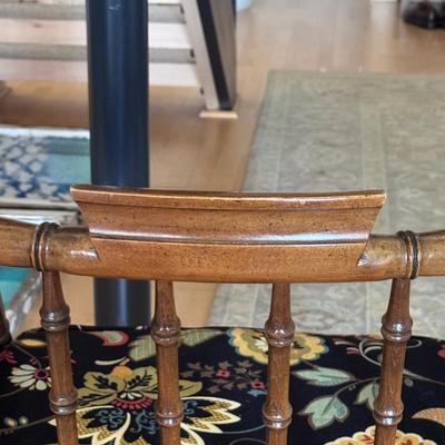 Two Hekman Furniture Mid Century Style Faux Bamboo Chairs (D-DZ)