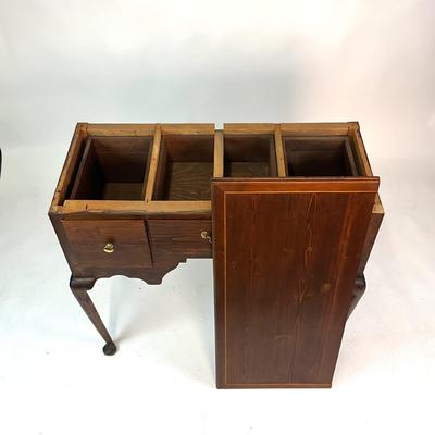 Sale Photo Thumbnail #92: Comes with three drawers, top of low boy is not attached, and does not have backing on rear.
Measurements:
41" width, 18.5" depth, 36" height
