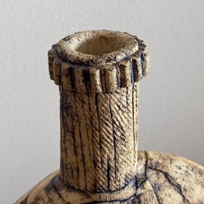 Abstract Ceramic Sculpture w/ Stand (D-DZ)
