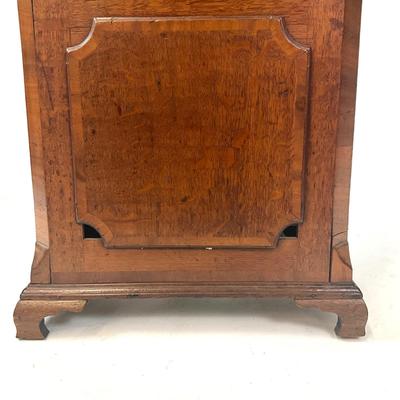 Sale Photo Thumbnail #124: Measurements:
7'3"Height, 20.5"Width, 10"Depth
Needs to be repaired doesn't operate, stands at a tilt, missing pieces, cracked on the top, missing finial , see pictures