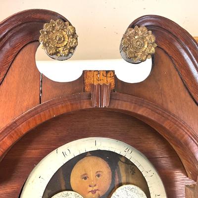 Sale Photo Thumbnail #127: Measurements:
7'3"Height, 20.5"Width, 10"Depth
Needs to be repaired doesn't operate, stands at a tilt, missing pieces, cracked on the top, missing finial , see pictures