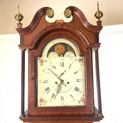 Sale Photo Thumbnail #121: Measurements:
7'3"Height, 20.5"Width, 10"Depth
Needs to be repaired doesn't operate, stands at a tilt, missing pieces, cracked on the top, missing finial , see pictures