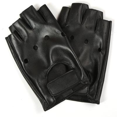 Fingerless PU leather Gloves Driving Gloves Steampunk Gothic Half Finger Hook-Loop Mittens Motorcycle Glove Outdoor Sport Performance...