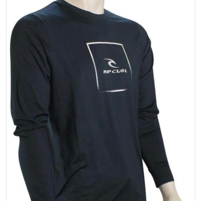 Large Rip Curl Corp Icon LS Rash Guard - Dark Navy - New
