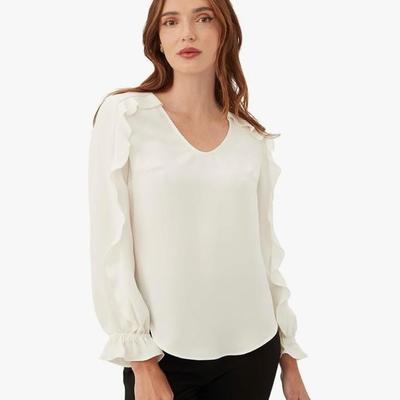 Medium Trina Turk Women's Ruffle Sleeve Blouse