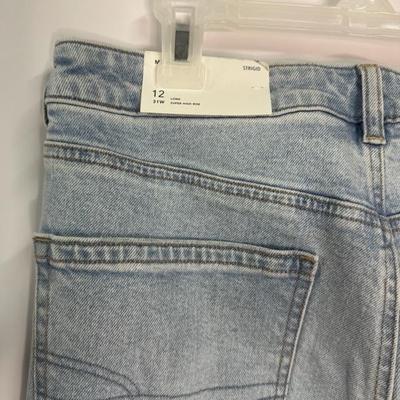 American Eagle Mom Jean 12 (31W) Long Strigid