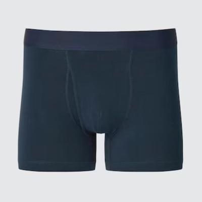 Size Medium Navy Low Rise Cotton/Spandex No Fly Boxer Briefs (30"-33" Waist)