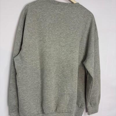 Large Grey Sweater with Daisy Flowers
