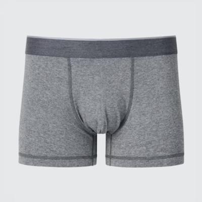 Size Medium Gray Low Rise Cotton/Spandex No Fly Boxer Briefs (30"-33" Waist)