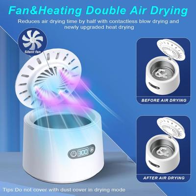 Ultrasonic Cleaner for Jewelry, Retainers, Mouth Guards, Toothbrush Heads, Aligners & Dentures - Professional Portable Ultra Sonic...