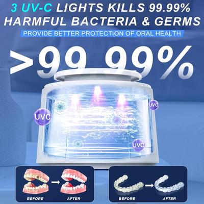 Ultrasonic Cleaner for Jewelry, Retainers, Mouth Guards, Toothbrush Heads, Aligners & Dentures - Professional Portable Ultra Sonic...