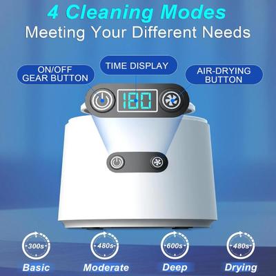 Ultrasonic Cleaner for Jewelry, Retainers, Mouth Guards, Toothbrush Heads, Aligners & Dentures - Professional Portable Ultra Sonic...