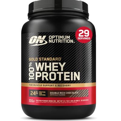 Optimum Nutrition Gold Standard 100% Whey Protein Powder, Double Rich Chocolate, 2 Pound
