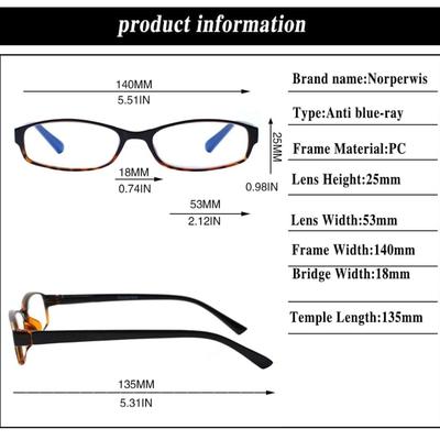 (+2.00) 6-Pack Ladies Reading Glasses for Women Blue Light Blocking Spring Hinge Fashion Eyeglasses Readers for Women