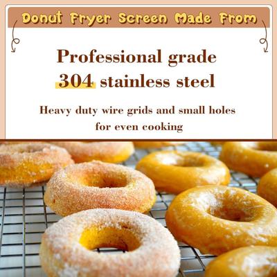 23 x 23" Donut Fryer Screen Heavy-Duty Woven Mesh Screen (16 Gauge)