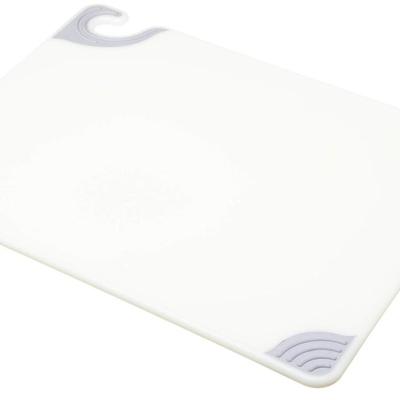San Jamar Saf-T-Grip Plastic Cutting Board with Safety Hook, 15" x 20" x 0.5", White