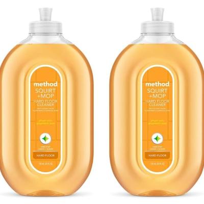 2-Pack method Squirt + Mop Hard Floor Cleaner, Ginger Yuzu, 25 ounce