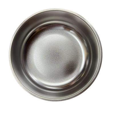 Stainless Steel Dog Bowl w/White Edges Printed w/Lockton Logo