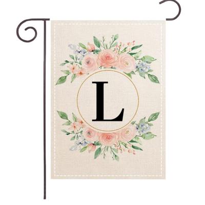 Monogram Letter L Garden Flags for Outside 12x18 Inch Double Sided, Outdoor Patio Front Porch Lawn Garden Decor,Spring Summer Decorations...