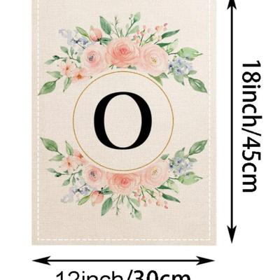 Monogram Letter O Garden Flags for Outside 12x18 Inch Double Sided, Outdoor Patio Front Porch Lawn Garden Decor,Spring Summer Decorations...