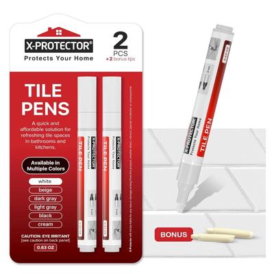 2-Piece X-Protector Grout Renew Pen in White w/2 Tip Types