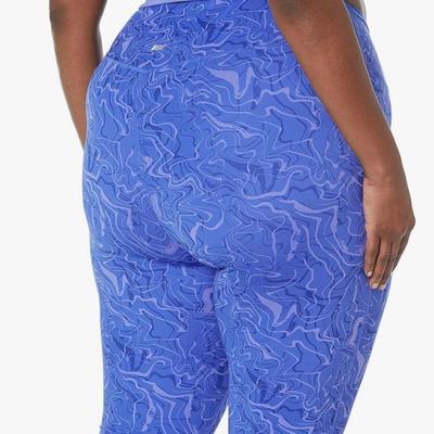Women's 6X Blue Marble - Amazon Essentials Leggings for Women -Active Sculpt Leggings for Women, Mid Rise, Full Length, Athleisure...