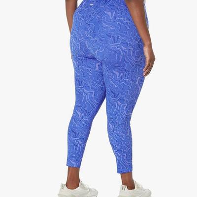 Women's 6X Blue Marble - Amazon Essentials Leggings for Women -Active Sculpt Leggings for Women, Mid Rise, Full Length, Athleisure...