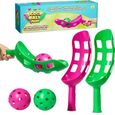 Scoop Ball Toss & Catch Game for Kids - Outdoor Fun, Beach Toys - Ideal for Field Day, Summer Activities, PE Equipment, Backyards,...