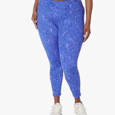 Women's 2X Blue Marble - Amazon Essentials Leggings for Women -Active Sculpt Leggings for Women, Mid Rise, Full Length, Athleisure...