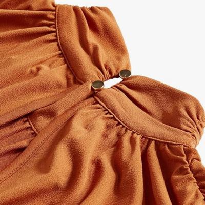 Women's Size 18 City Chic Plus Size Kay Top in Gingerbread Cognac Brown