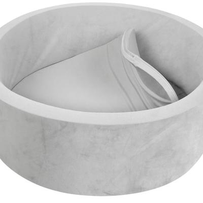 Light Gray Velvet 30" Soft Baby Ball Pit w/Washable Velvet Cover (BALLS NOT INCLUDED)