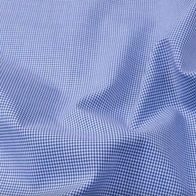 2-Yard Bundle - 58" 100% Cotton Luxury Shirting Fabric in Royal Blue Microcheck