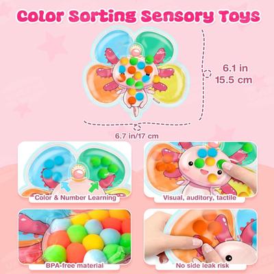 Axolotl Color Sorting Sensory Toys,Fine Motor Skills Fidget Toys,Color Matching Toy Toddler Sensory Toys for Kids with Autism Calm Down...