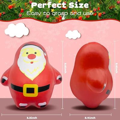 Santa Claus Decompress & Squeeze Sensory Stress Relief Toys for Boys, Girls, Adults & Kids - Hand Grip Fidget Toys & Gift