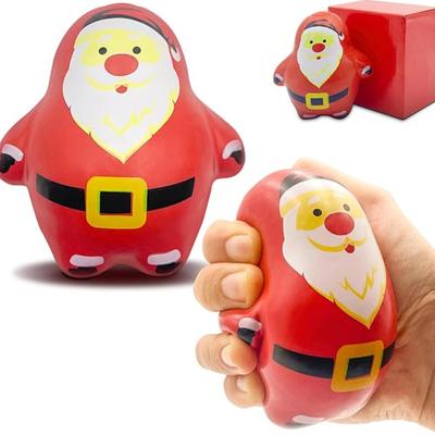 Santa Claus Decompress & Squeeze Sensory Stress Relief Toys for Boys, Girls, Adults & Kids - Hand Grip Fidget Toys & Gift