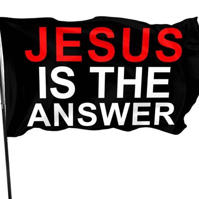 Jesus is The Answer Flag Christian Faith Over Fear Jesus Flag 3x5 Outdoor Double Sided Jesus American Flag Easter Decorations Yard Flag...