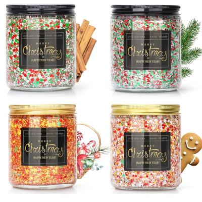 Christmas Candle Set - 4 Pack Christmas Candles - Christmas Gifts for Women Men, 36 oz Handmade Ginger/Pine/Cinnamon/Candy Scented Candles