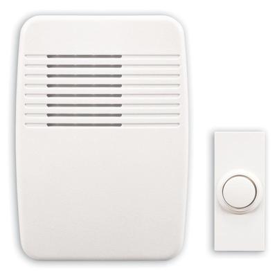 Heath/Zenith SL-7366-02 Wireless Plug-In Door Chime Kit with Molded Plastic Cover, White