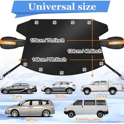 Car Windshield Cover, 2025 Upgrade Windshield Cover for Ice and Snow, 600D Heavy Duty Oxford Fabric Windshield Cover,Universal Windshield...