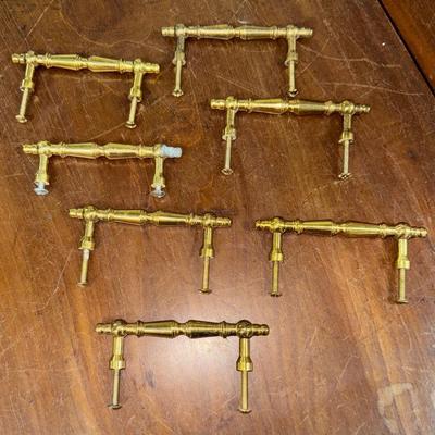 7 pc Brass Dresser Pulls