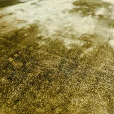 Vintage 1960’s Mid Century Moss Green Crushed Velvet Upholstered Sofa Couch w/Tapered Walnut Legs