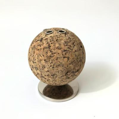 Vintage Mid Century Round Cork Rotating Desk Organizer by Park Sherman