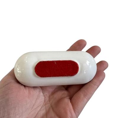 Vintage Mid Century Extra-Strength Tylenol Capsule Porcelain Paperweight 4" - Acetaminophen Pill Home Decor Pharma Advertising Decor