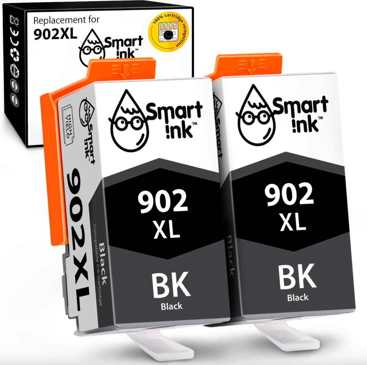 Think Ink Compatible 2-Pack Smart Ink Compatible Ink Cartridge Replacement for HP 902 XL in ...